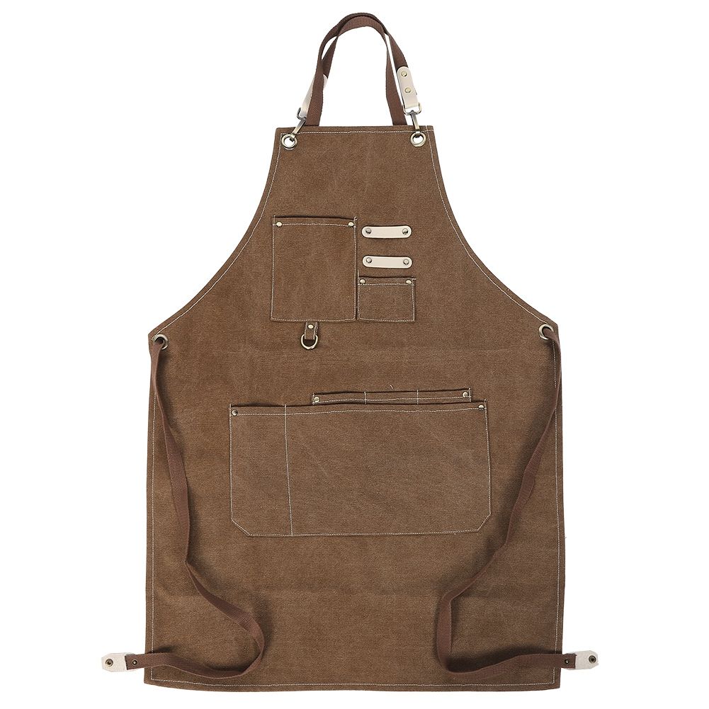 Adjustable Waterproof Apron with Pockets for Restaurant Kitchen Milk Tea view 2
