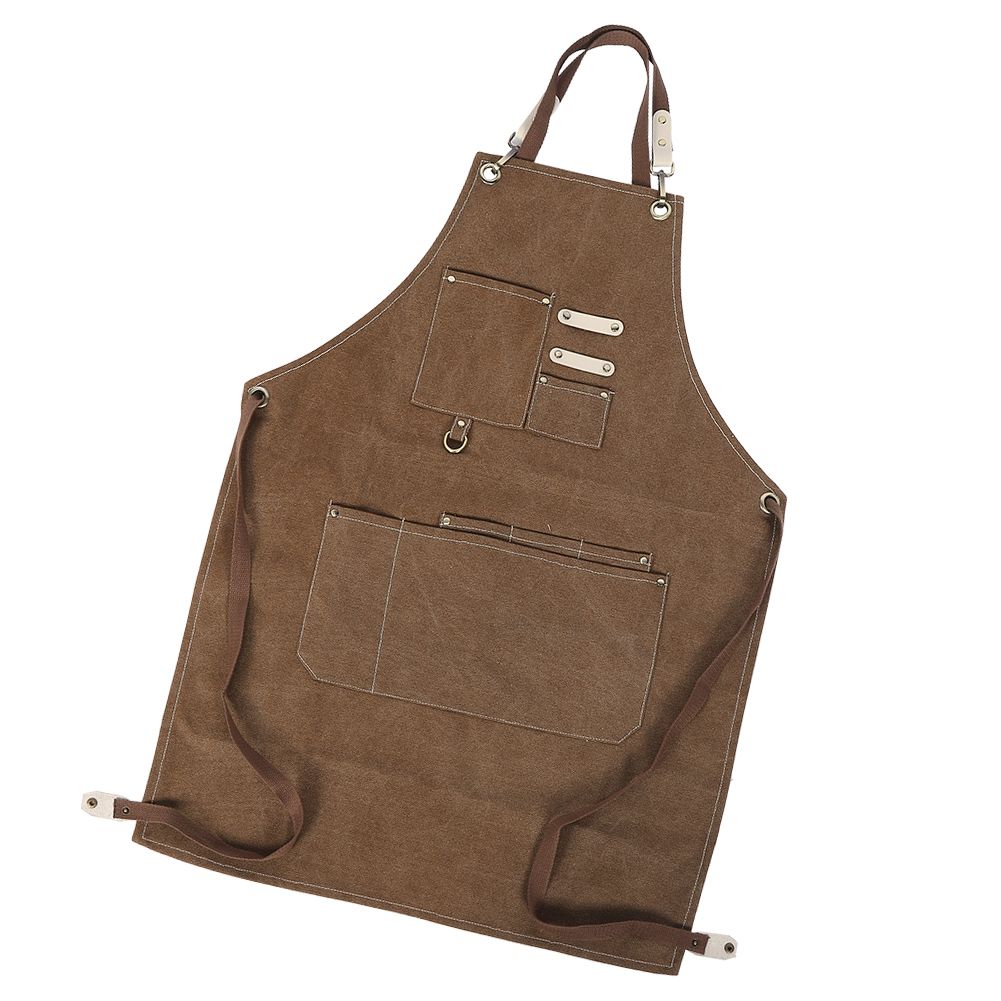 Adjustable Waterproof Apron with Pockets for Restaurant Kitchen Milk Tea view 6