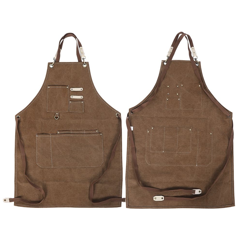 Adjustable Waterproof Apron with Pockets for Restaurant Kitchen Milk Tea view 7