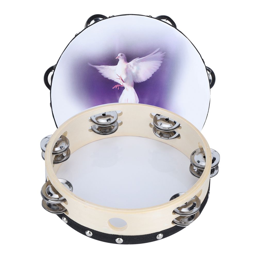 Tambourine Double Row Metal Jingle Handheld Percussion for Church Party20cm view 7