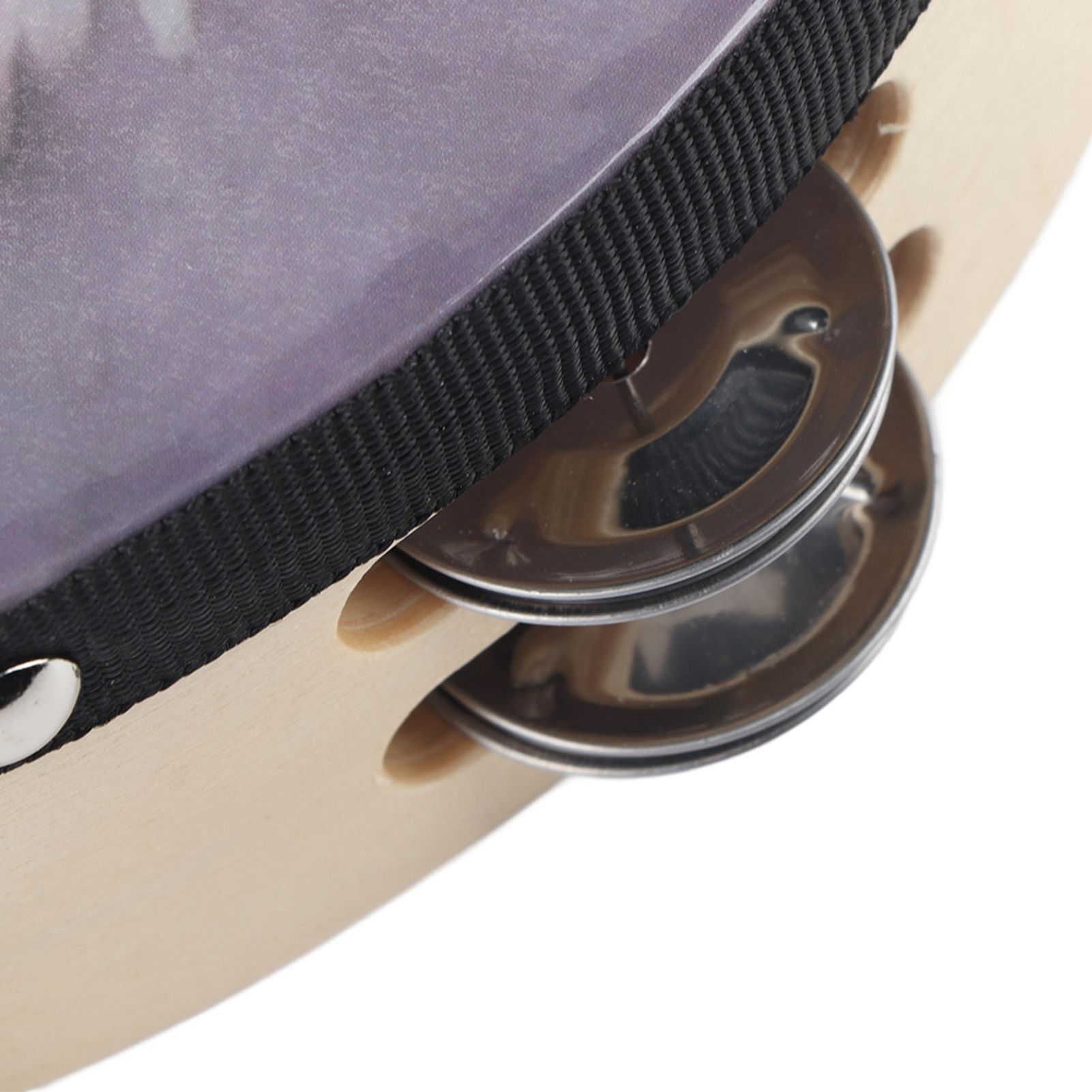 Tambourine Double Row Metal Jingle Handheld Percussion for Church Party25cm view 11