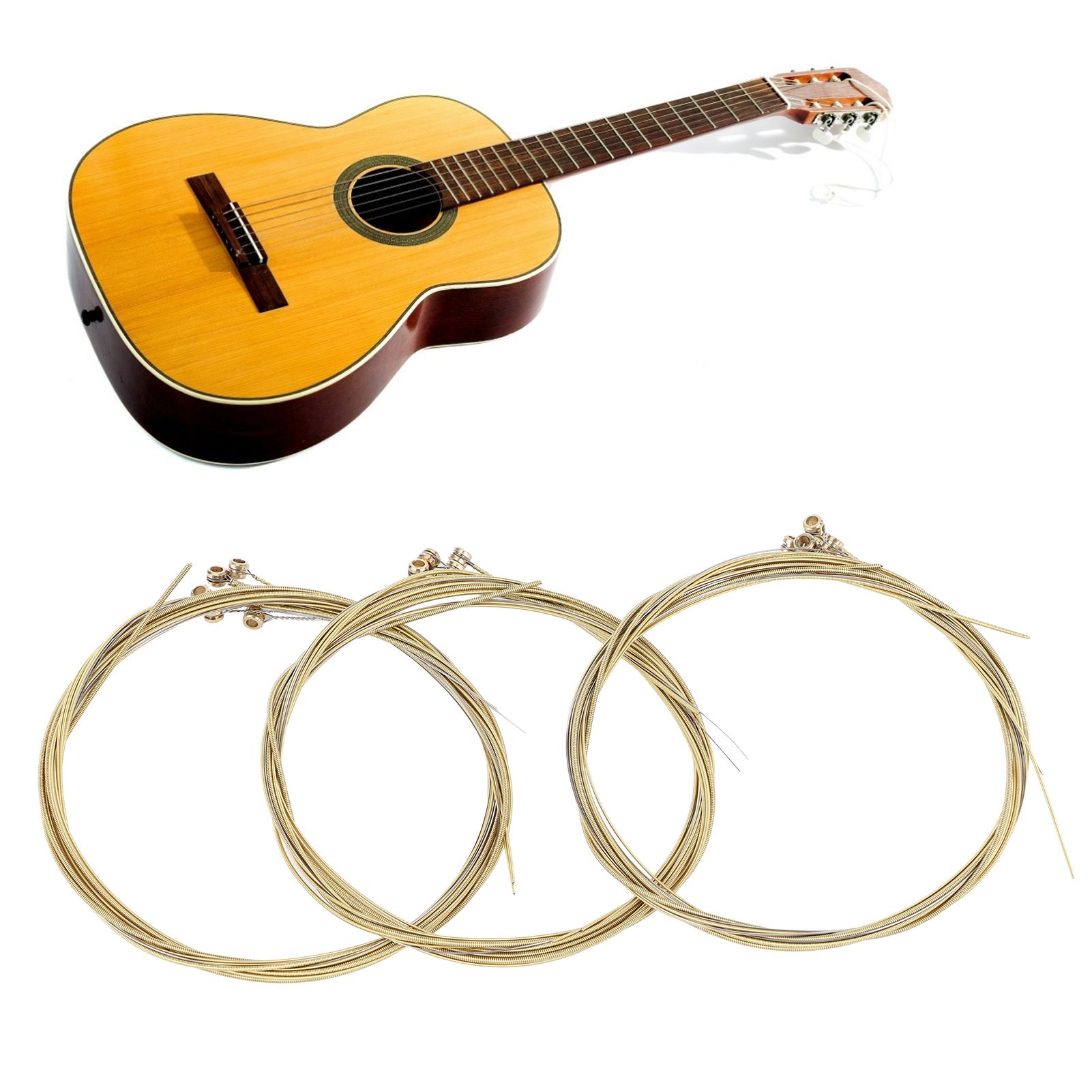 3Set Universal Steel Acoustic Folk Guitar Strings Replacement Musical view 9