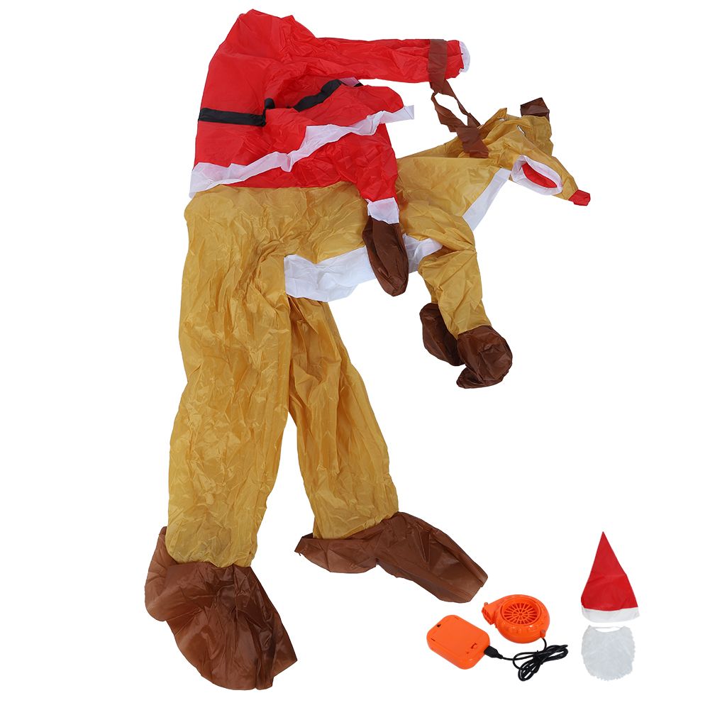 Christmas Santa Claus Cartoon Inflatable Costume for Halloween Festivals Party view 2