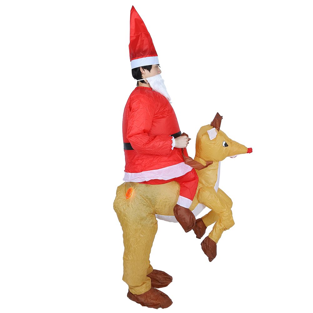 Christmas Santa Claus Cartoon Inflatable Costume for Halloween Festivals Party view 4