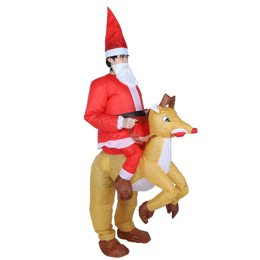 Christmas Santa Claus Cartoon Inflatable Costume for Halloween Festivals Party view 8