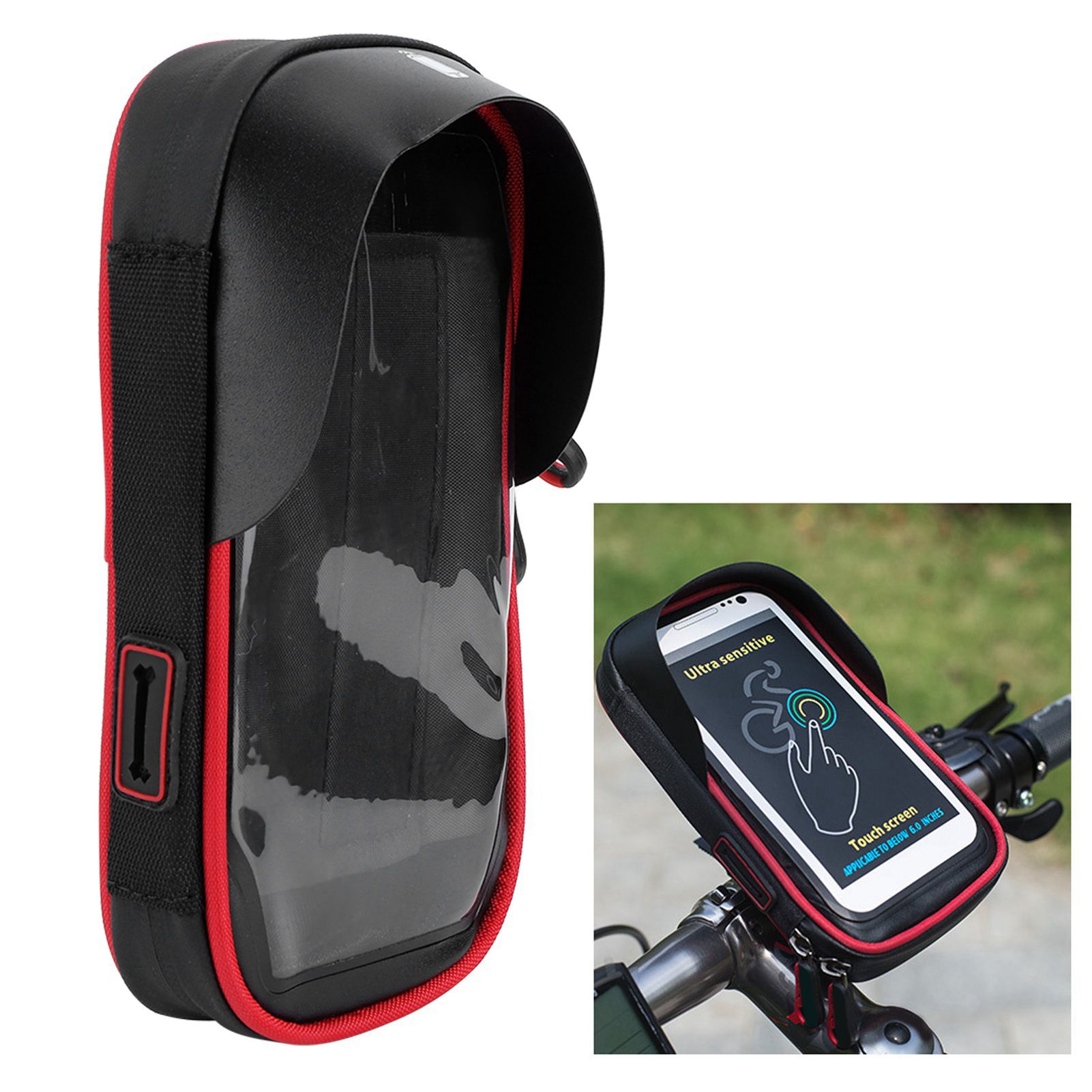 Universal Waterproof Bicycle Front Frame Phone Holder Stand Bag Bike Cycling view 10