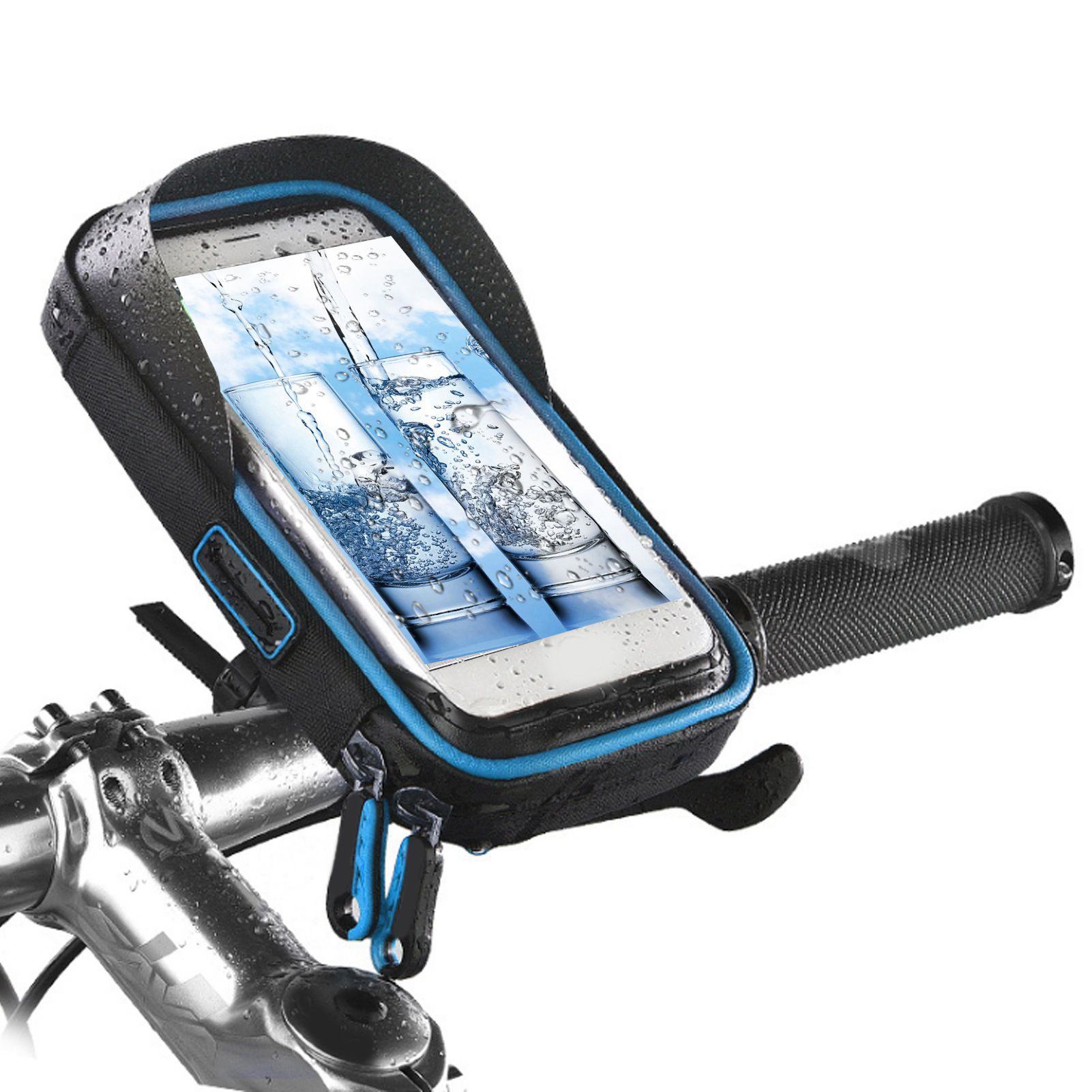 Universal Waterproof Bicycle Front Frame Phone Holder Stand Bag Bike Cycling view 9