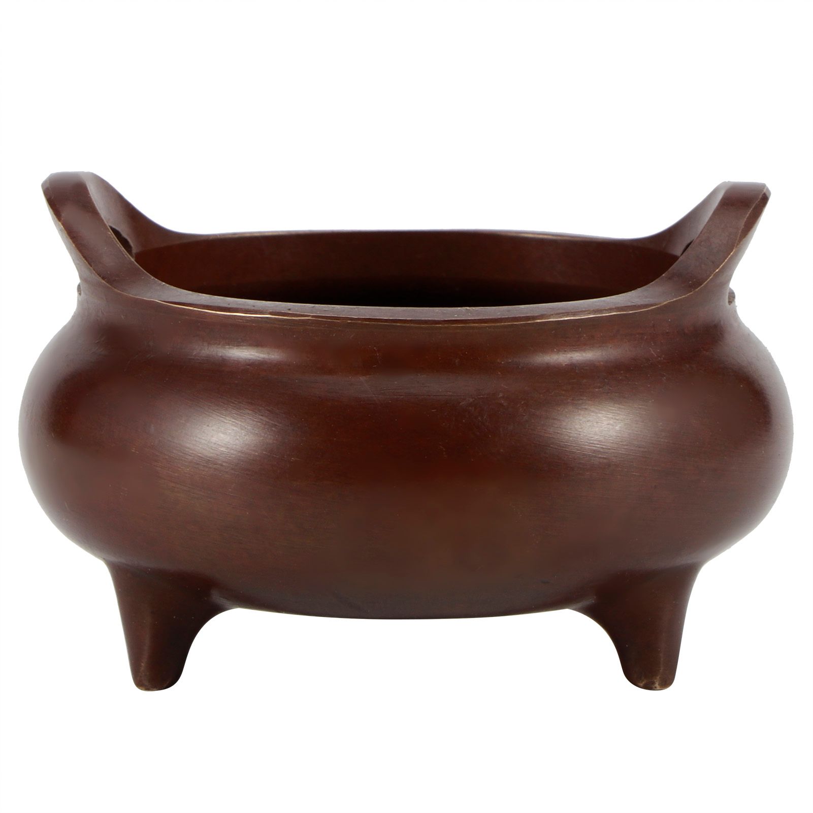 Fine Copper Incense Burner Holders with Three Legs Household Crafts Buddhist view 3