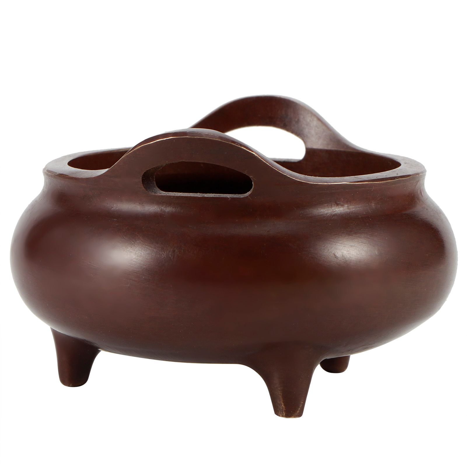 Fine Copper Incense Burner Holders with Three Legs Household Crafts Buddhist view 5
