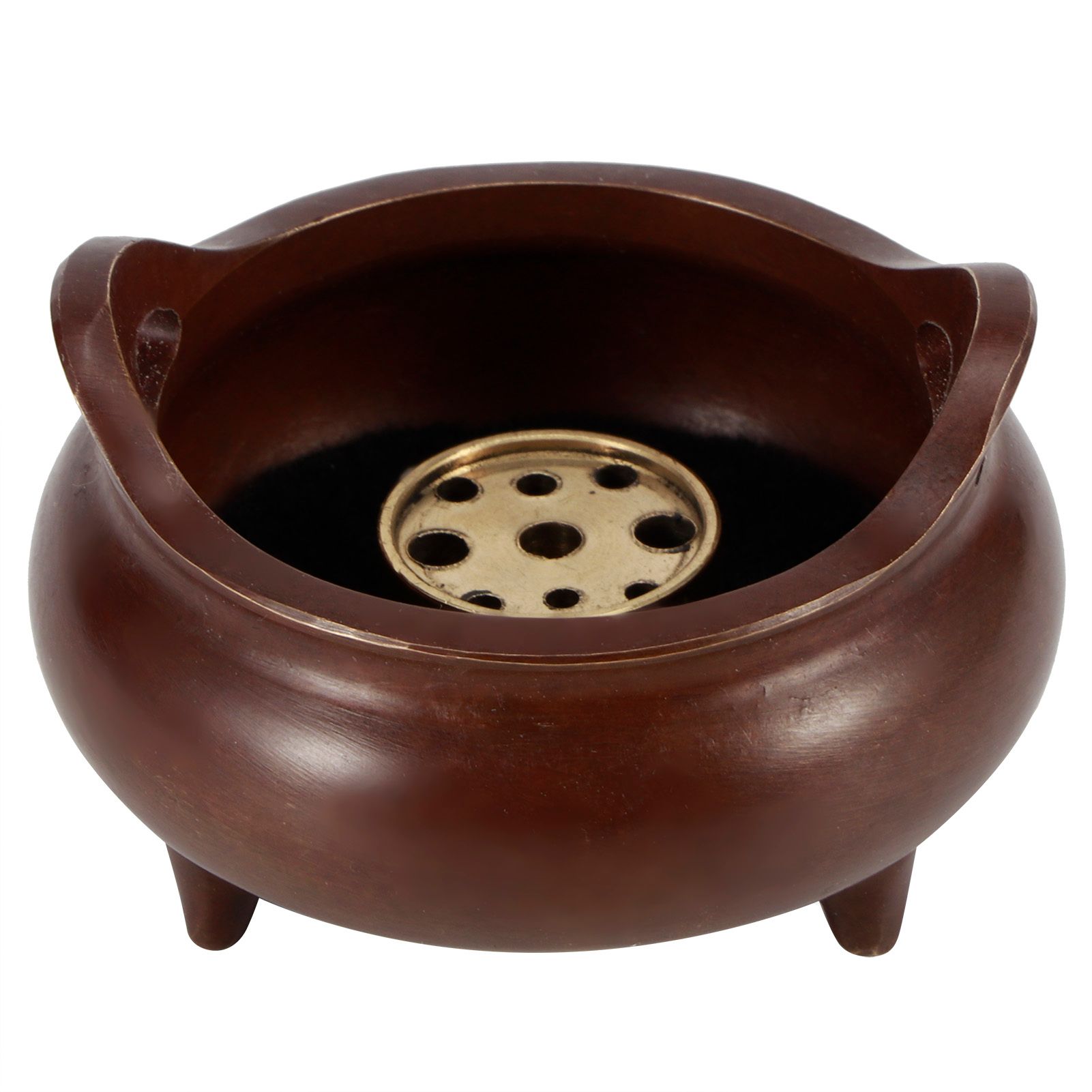 Fine Copper Incense Burner Holders with Three Legs Household Crafts Buddhist view 6