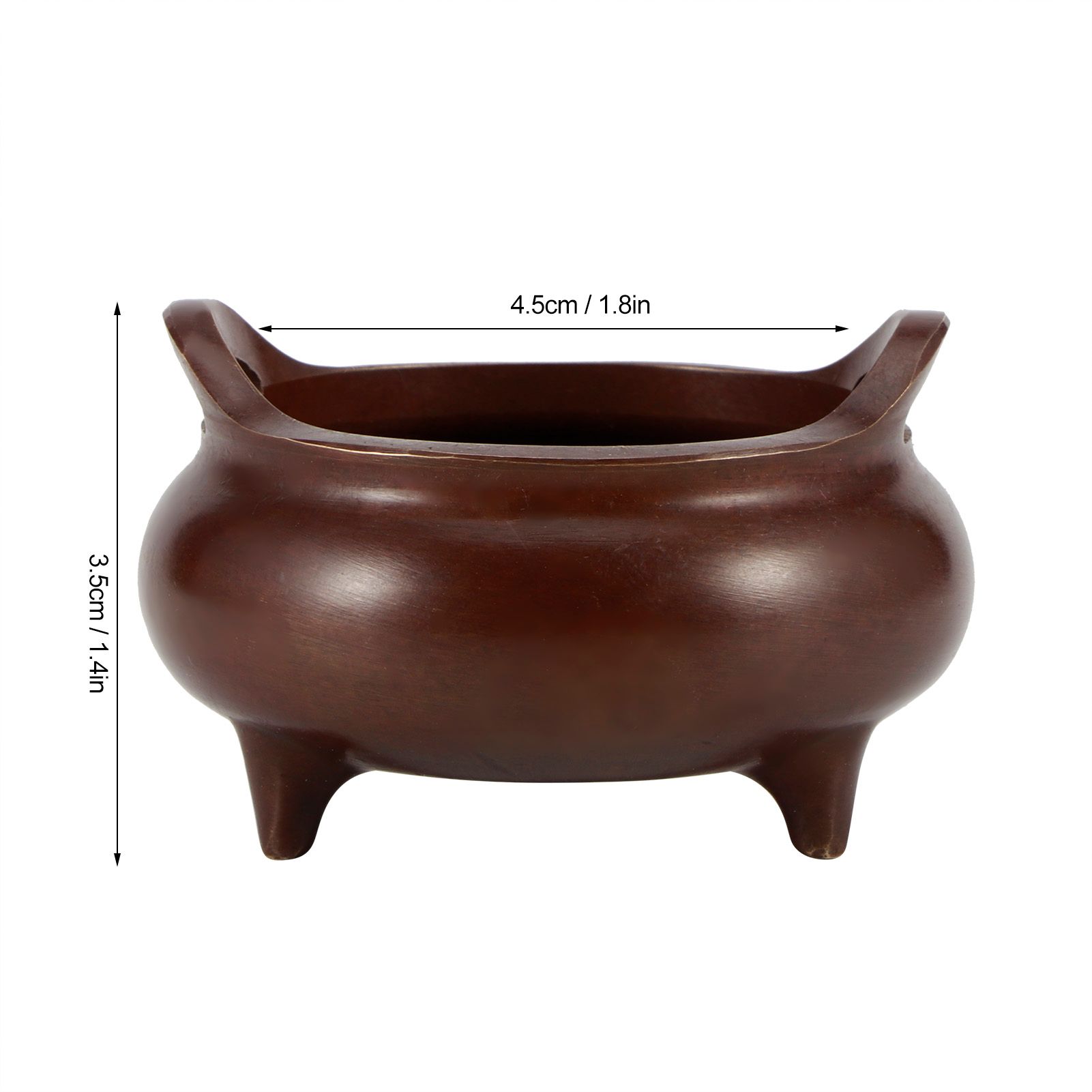 Fine Copper Incense Burner Holders with Three Legs Household Crafts Buddhist view 11