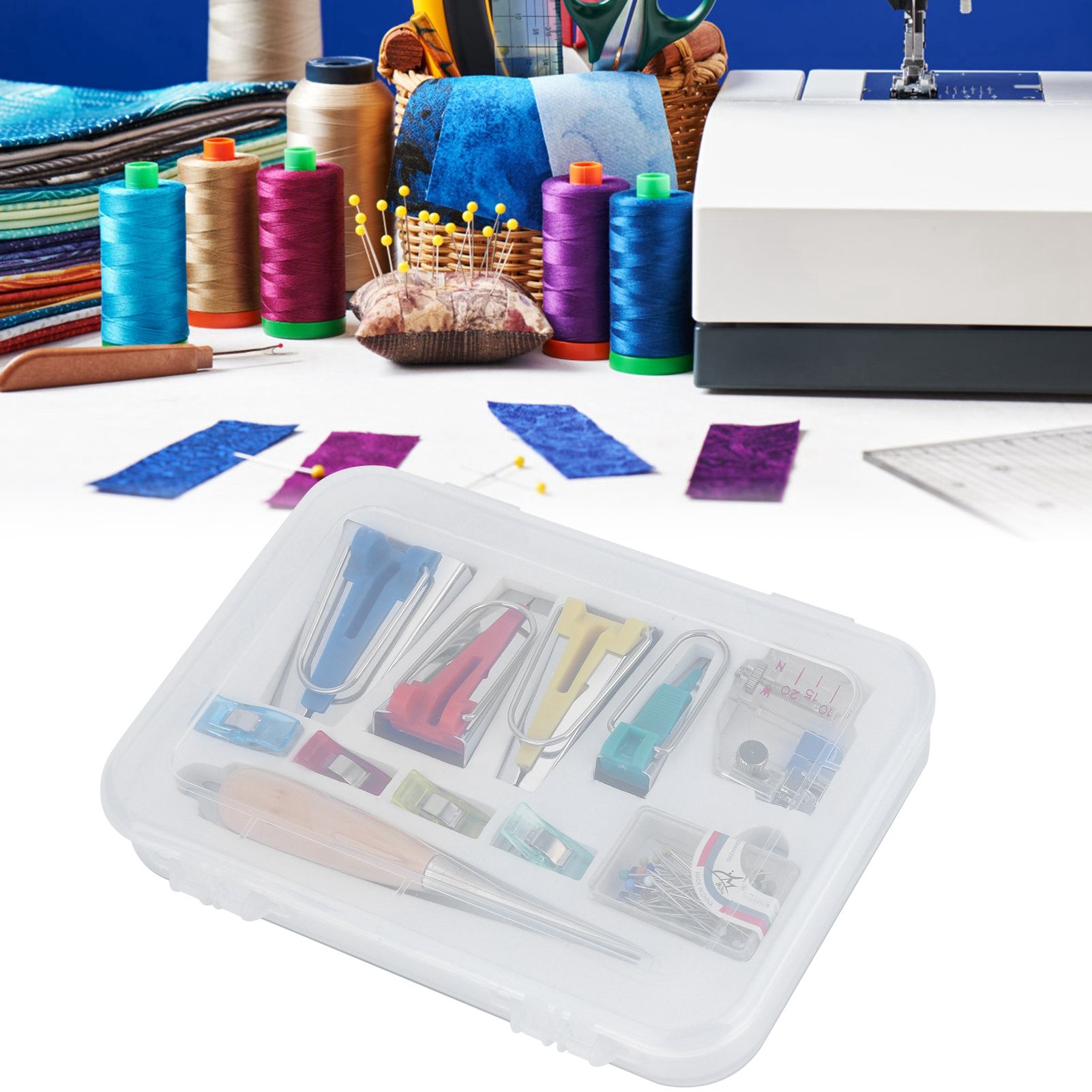 Multifunction Fabric Bias Tape Maker Set DIY Splicing Sewing Quilting Binding view 9