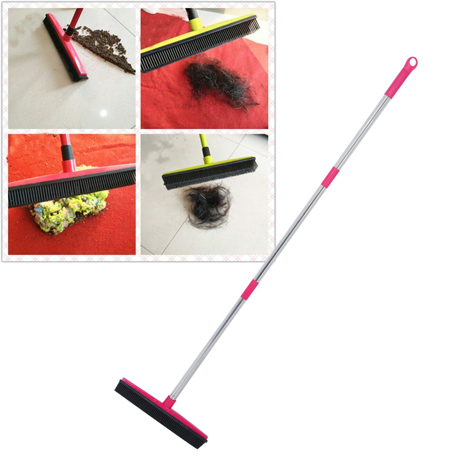 Multifunction Telescopic Floor Carpet Broom Pet Hair Dust Removal Cleaner view 10