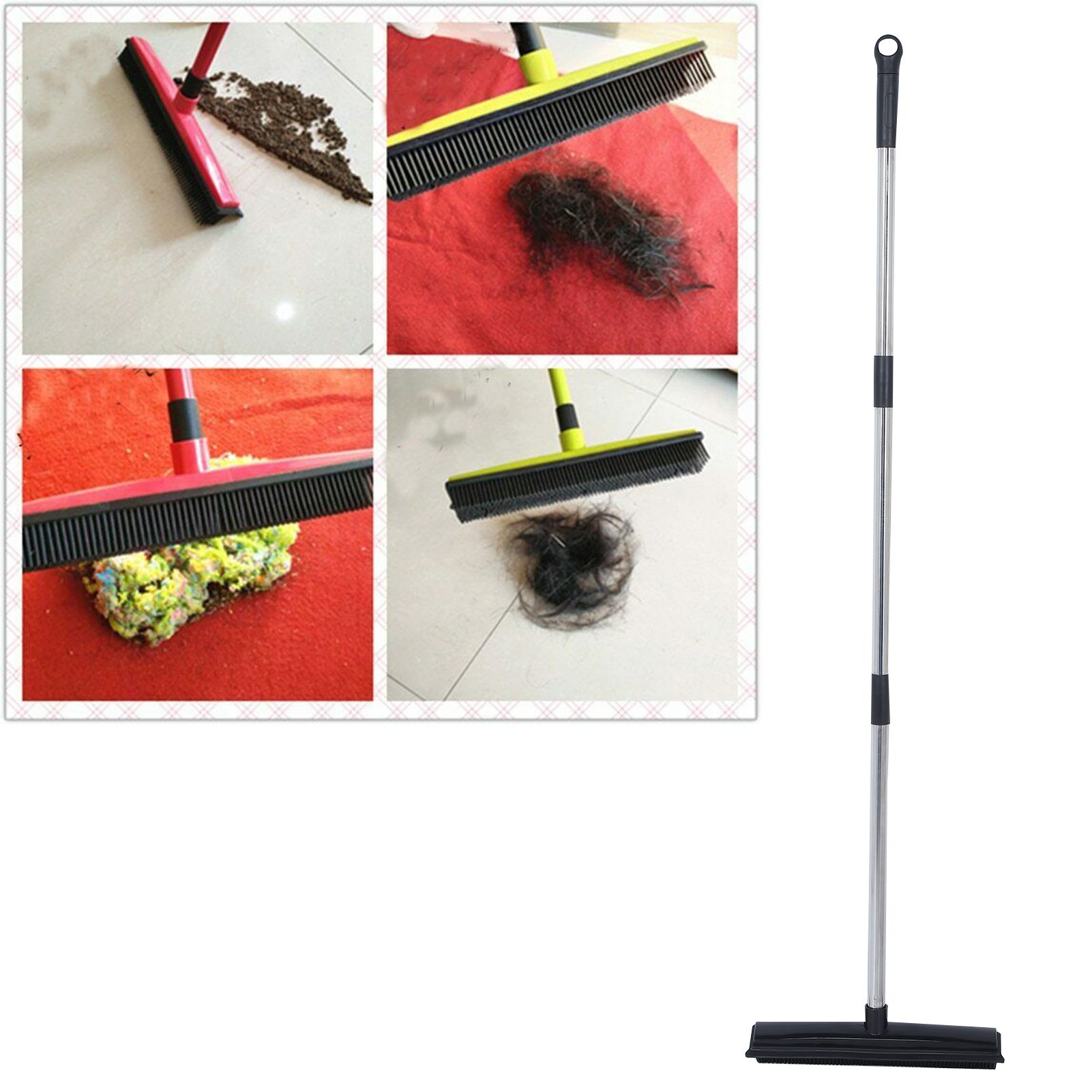 Multifunction Telescopic Floor Carpet Broom Pet Hair Dust Removal Cleaner view 10