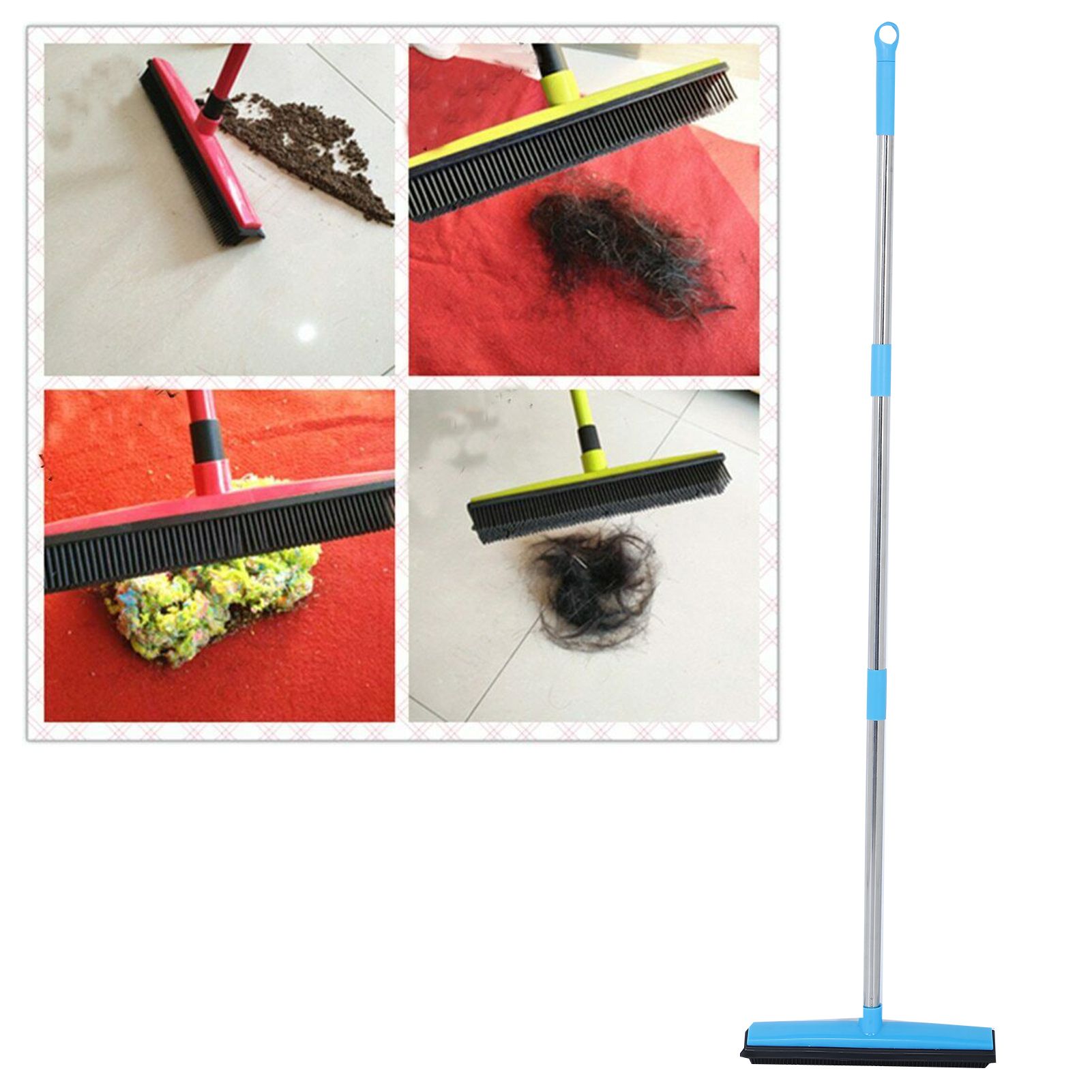 Multifunction Telescopic Floor Carpet Broom Pet Hair Dust Removal Cleaner view 10