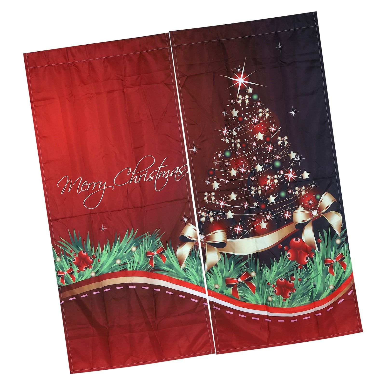 Waterproof Christmas Curtain Window Decorations Christmas Ornaments Home view 7