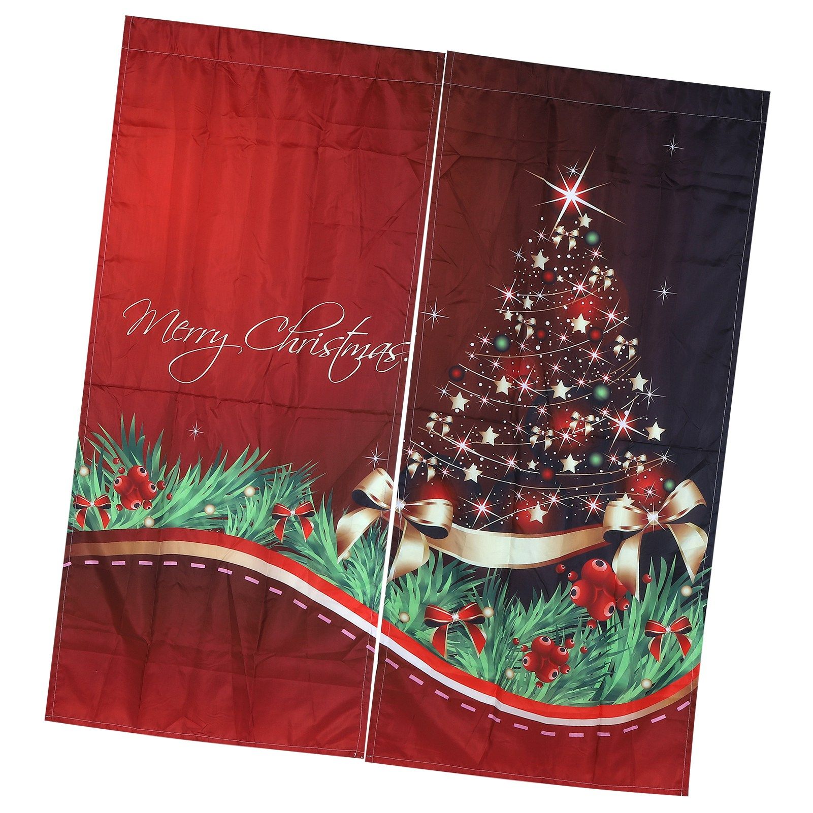 Waterproof Christmas Curtain Window Decorations Christmas Ornaments Home view 8