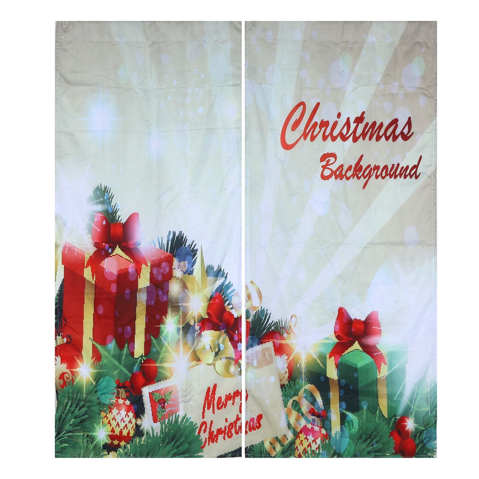 Waterproof Christmas Curtain Window Decorations Christmas Ornaments Home view 5