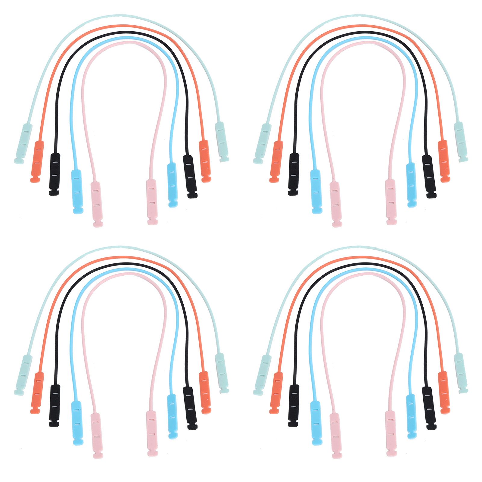4Set Universal Soft Silicone Elastic MouthMuffle Strap Belt for Doctor Nurse