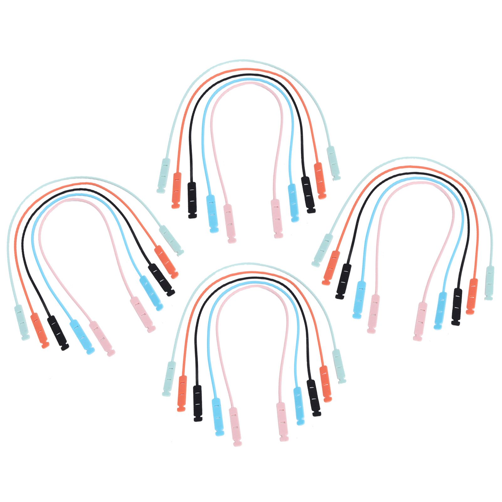 4Set Universal Soft Silicone Elastic MouthMuffle Strap Belt for Doctor Nurse view 8