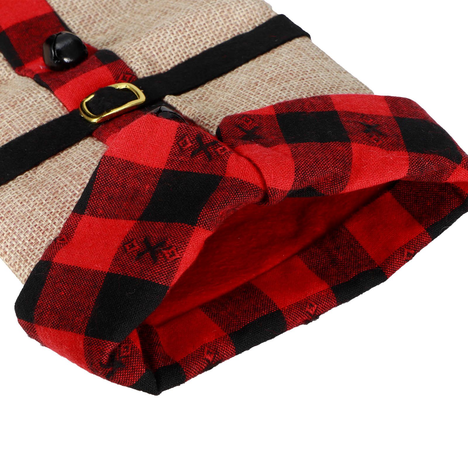 2Pcs Christmas Cloth Wine Bottle Cover Drinkware for Xmas Party Decorations view 11