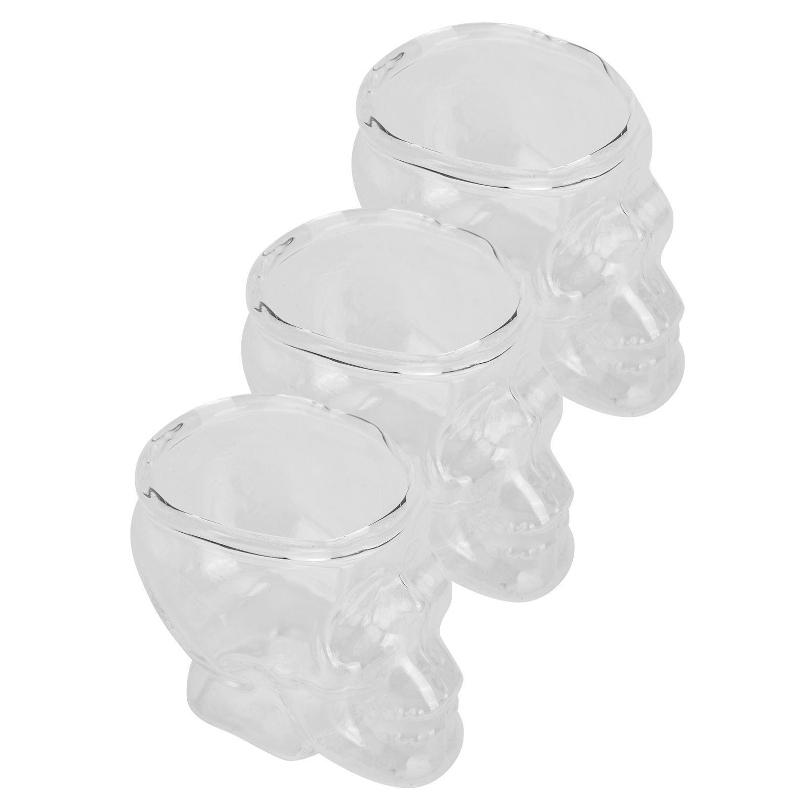 3PCS 75ML Skull Head Shaped Glass Cup Wine Mug Beer Beverage Drink Container view 6