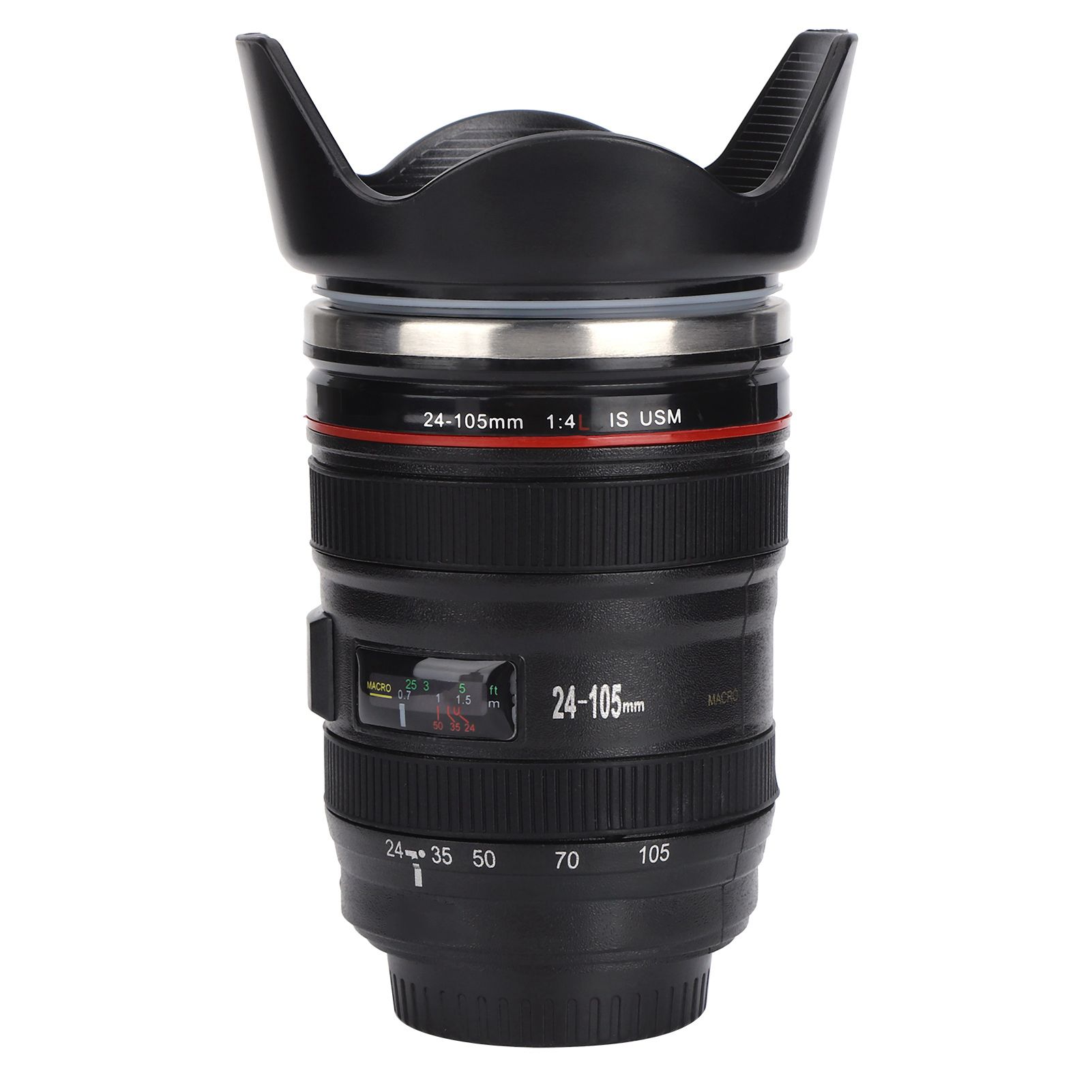 Simulation Camera Lens Cup Stainless Steel Coffee Cup Mugs with Retractable view 2