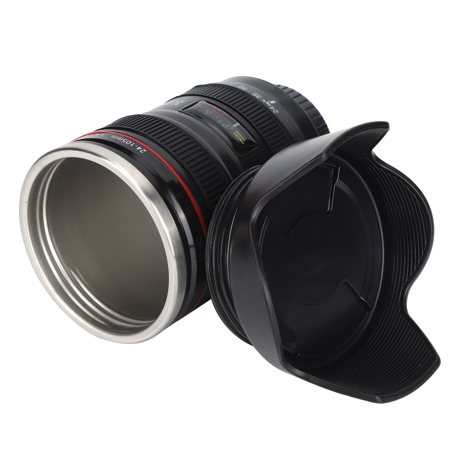 Simulation Camera Lens Cup Stainless Steel Coffee Cup Mugs with Retractable view 3