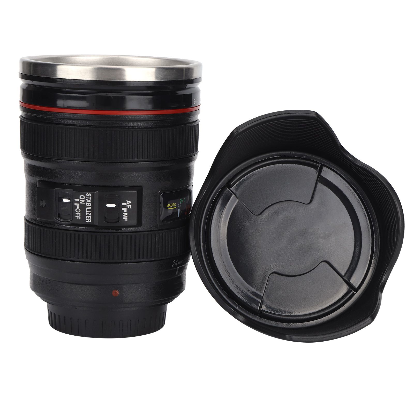 Simulation Camera Lens Cup Stainless Steel Coffee Cup Mugs with Retractable view 4