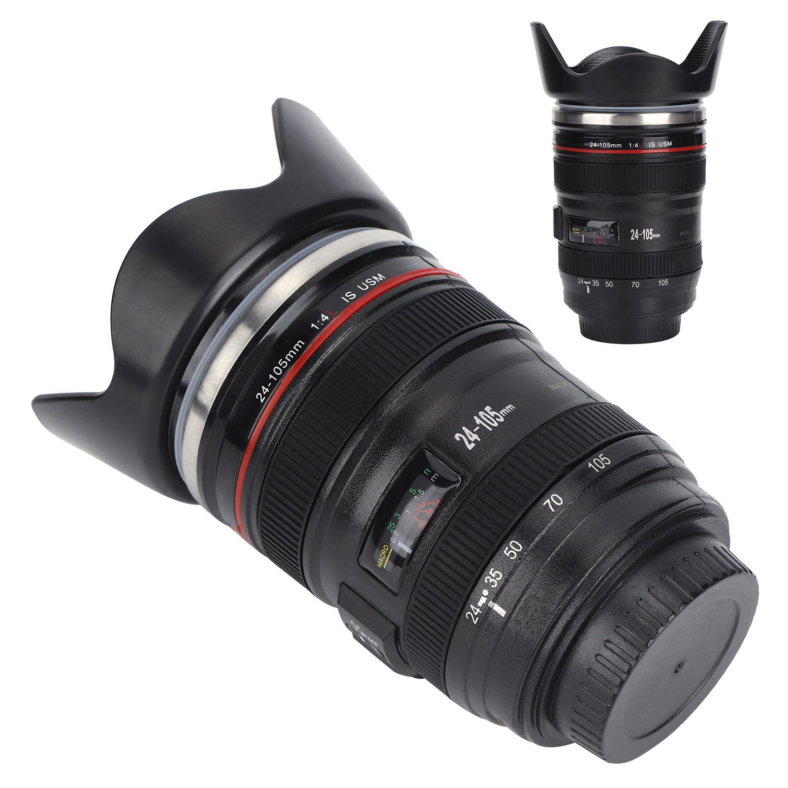 Simulation Camera Lens Cup Stainless Steel Coffee Cup Mugs with Retractable view 8