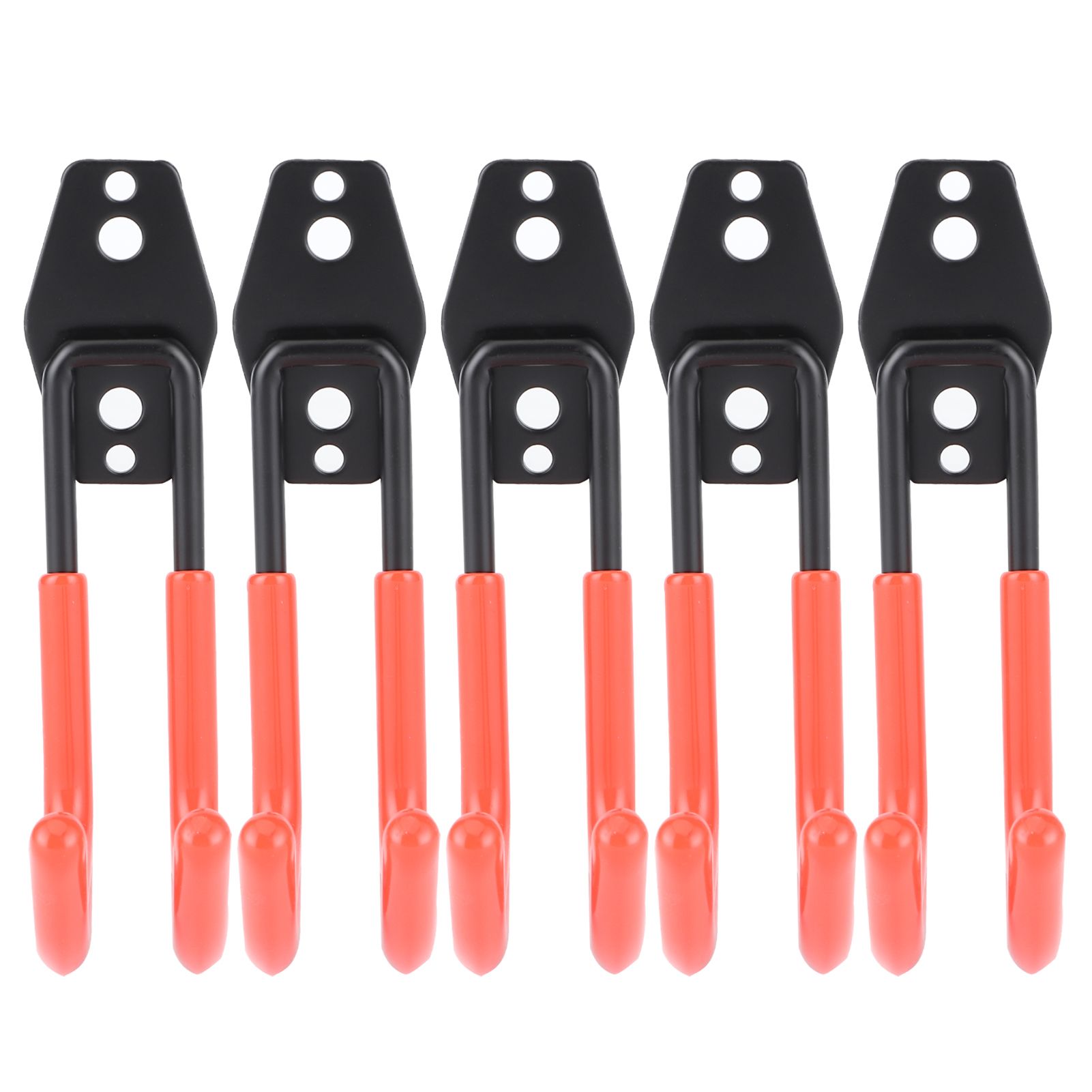 5Pcs Wall Mounted Double Hook Heavy Duty Garage Storage Utility Hooks with — image 1