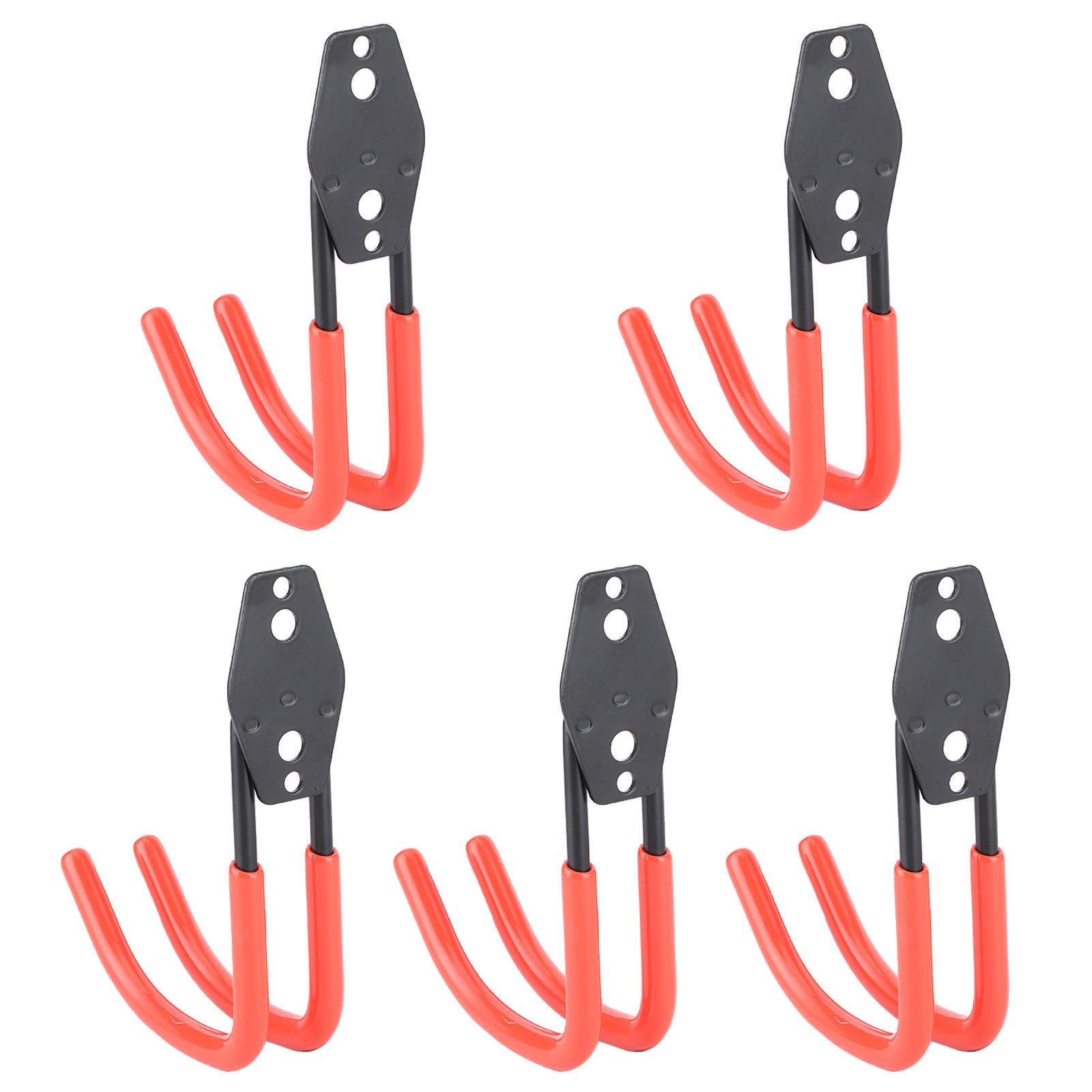 5Pcs Wall Mounted Double Hook Heavy Duty Garage Storage Utility Hooks with view 5
