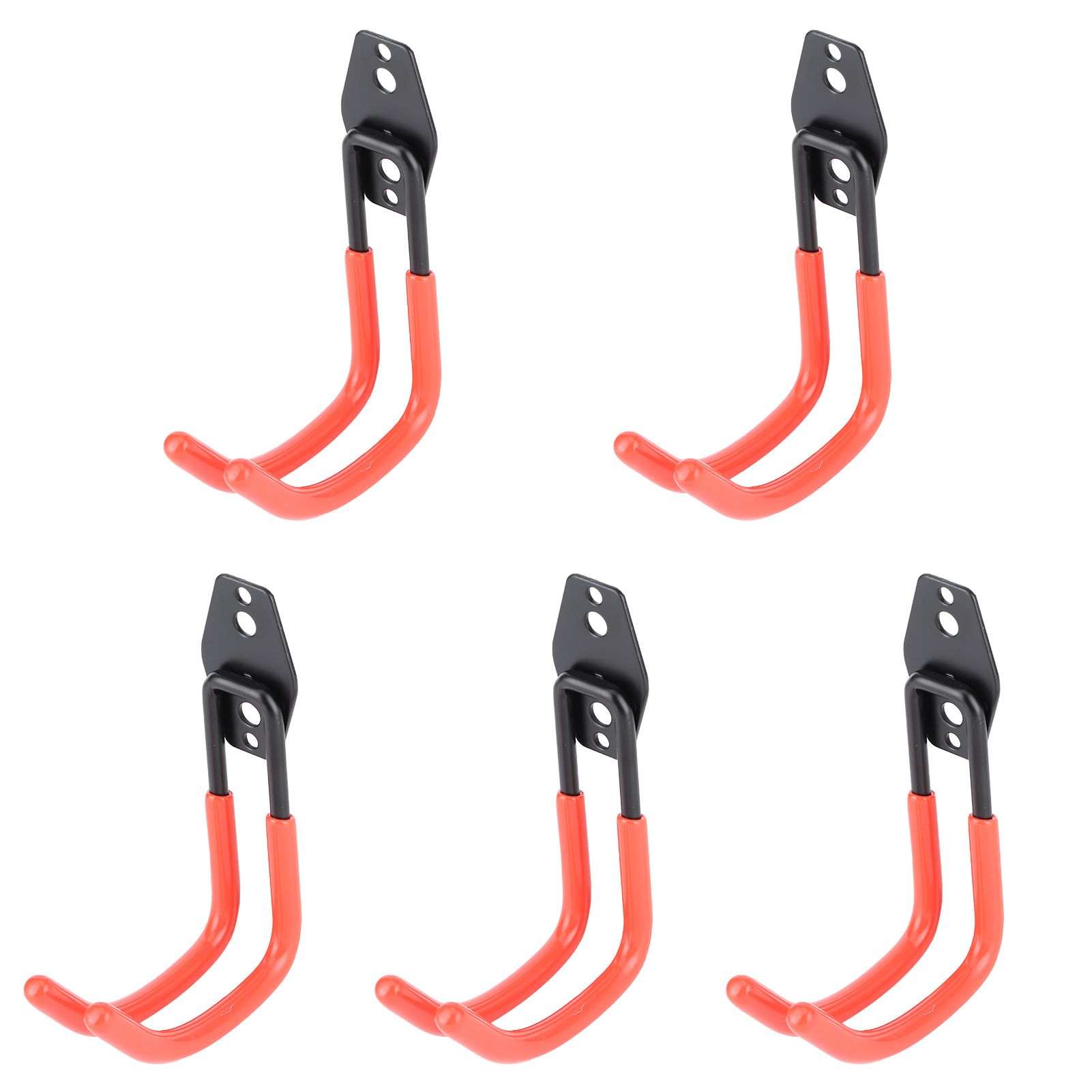 5Pcs Wall Mounted Double Hook Heavy Duty Garage Storage Utility Hooks with view 6