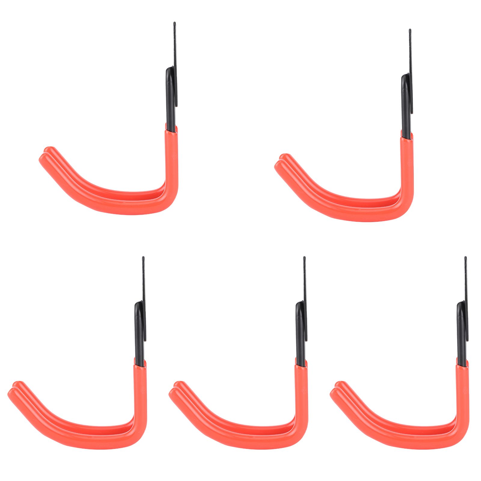 5Pcs Wall Mounted Double Hook Heavy Duty Garage Storage Utility Hooks with view 7