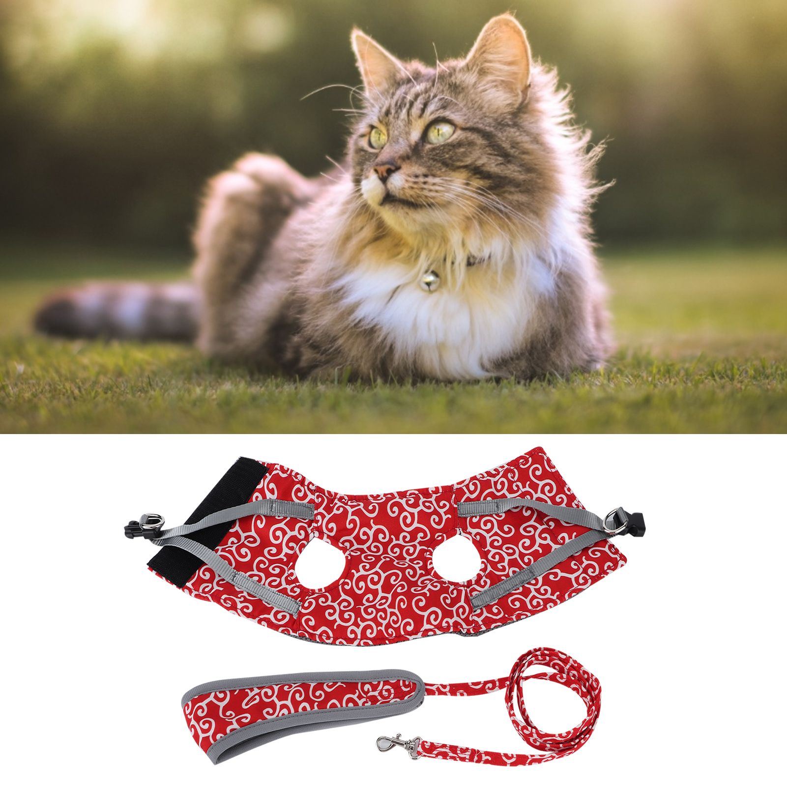 Breathable Pet Leash Vest Prevent Escape Walking Clothing Set for Cat and view 10