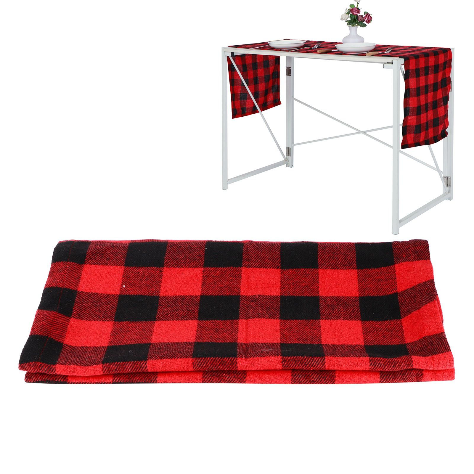 39x175cm Red Black Plaid Pattern Table Runner Christmas Table Decorations Home view 6