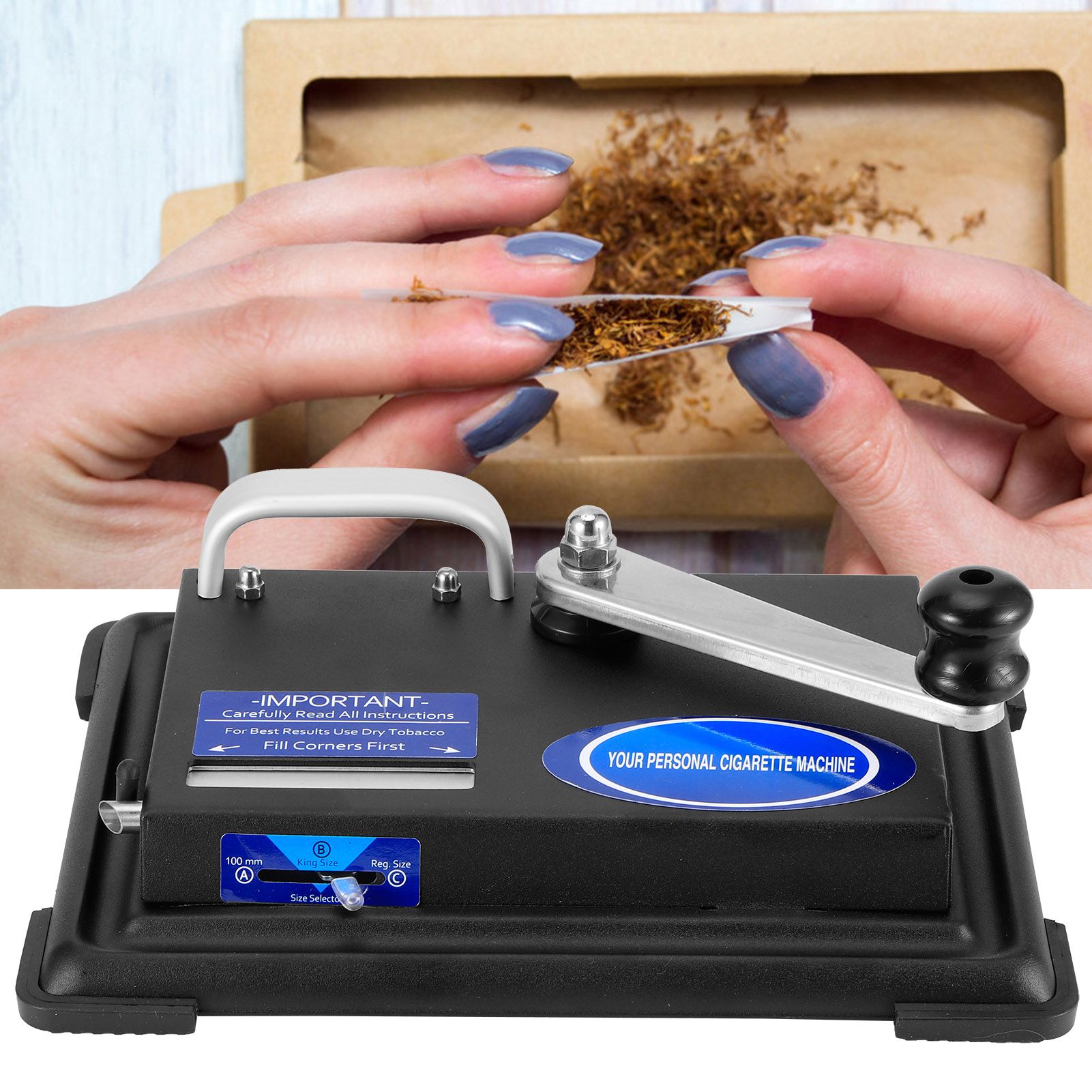 Stainless Steel Semi Automatic Hand Operated Cigarette Rolling Machine view 9