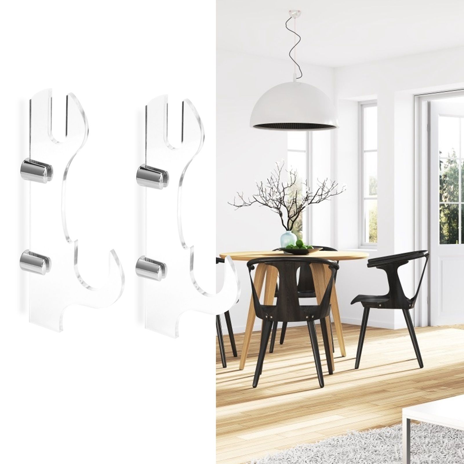 Clear Katana Scabbard Brackets Katana Stand Sword Holder Display Rack Home view 9