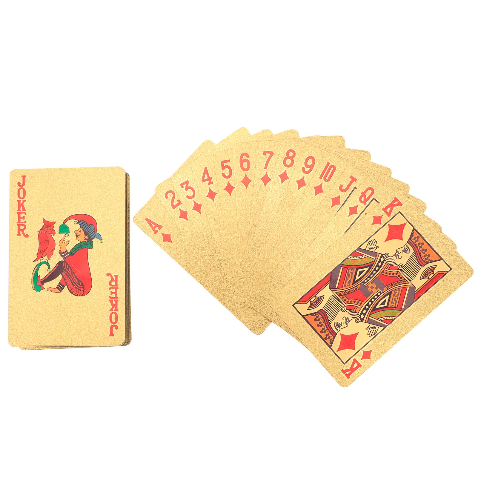 Waterproof Plastic Cards Set with Gold Foil Table Games for Party Beach view 2