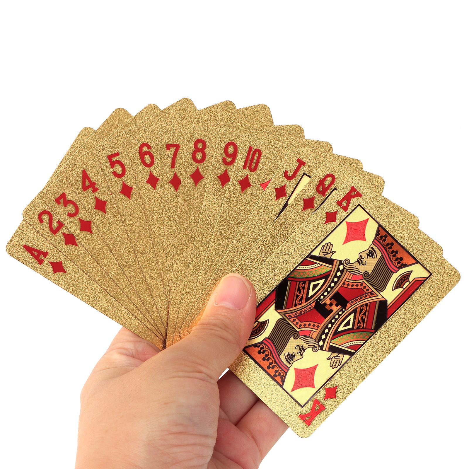 Waterproof Plastic Cards Set with Gold Foil Table Games for Party Beach view 3
