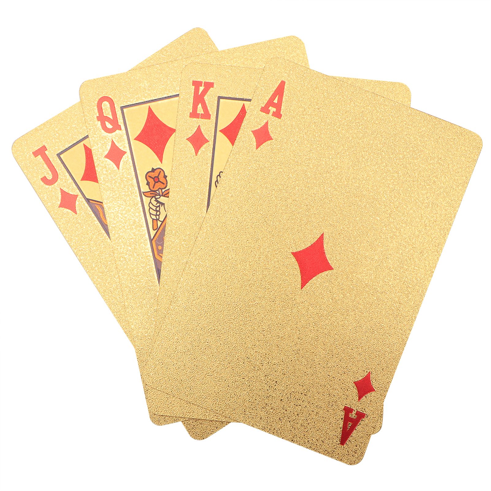Waterproof Plastic Cards Set with Gold Foil Table Games for Party Beach view 4