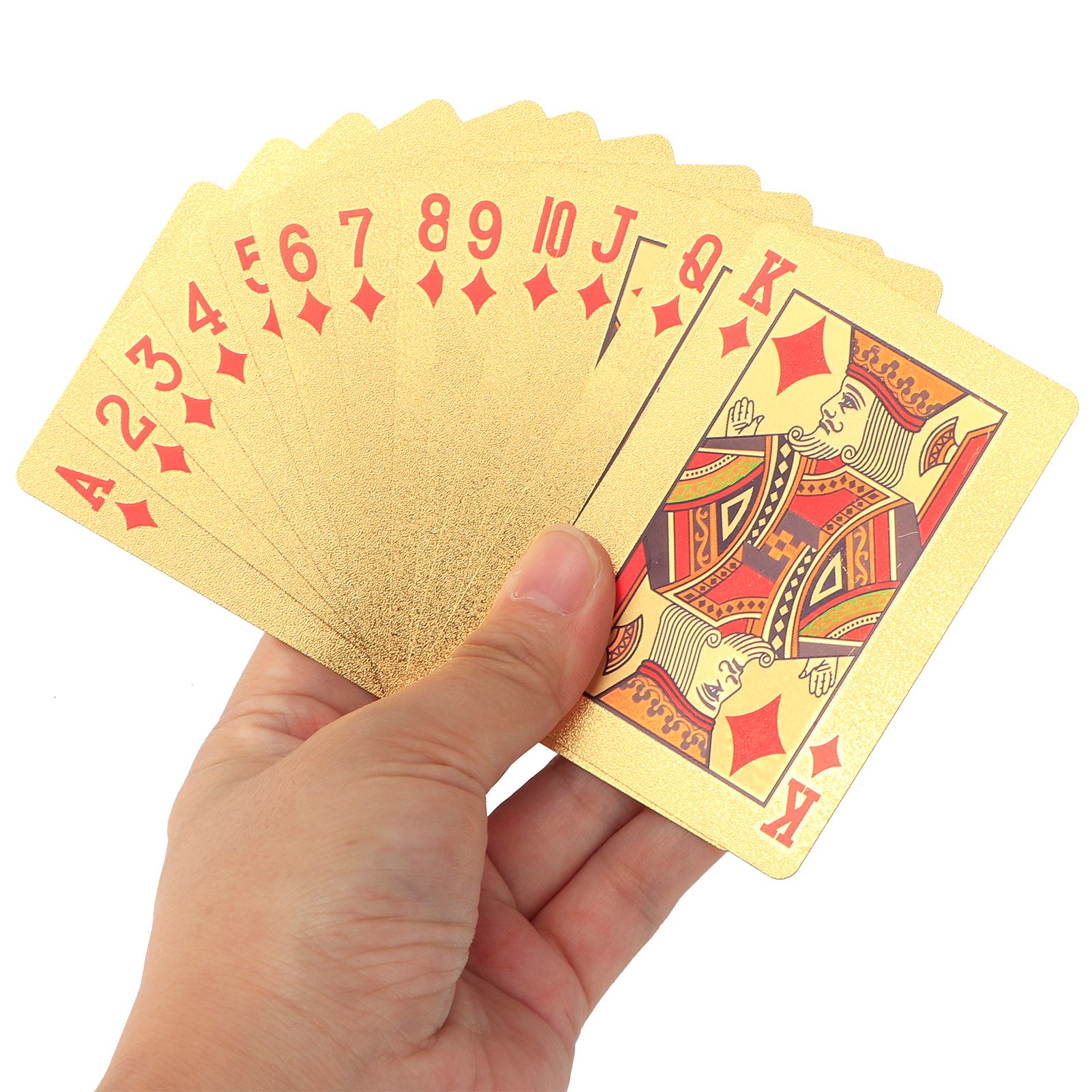 Waterproof Plastic Cards Set with Gold Foil Table Games for Party Beach view 5