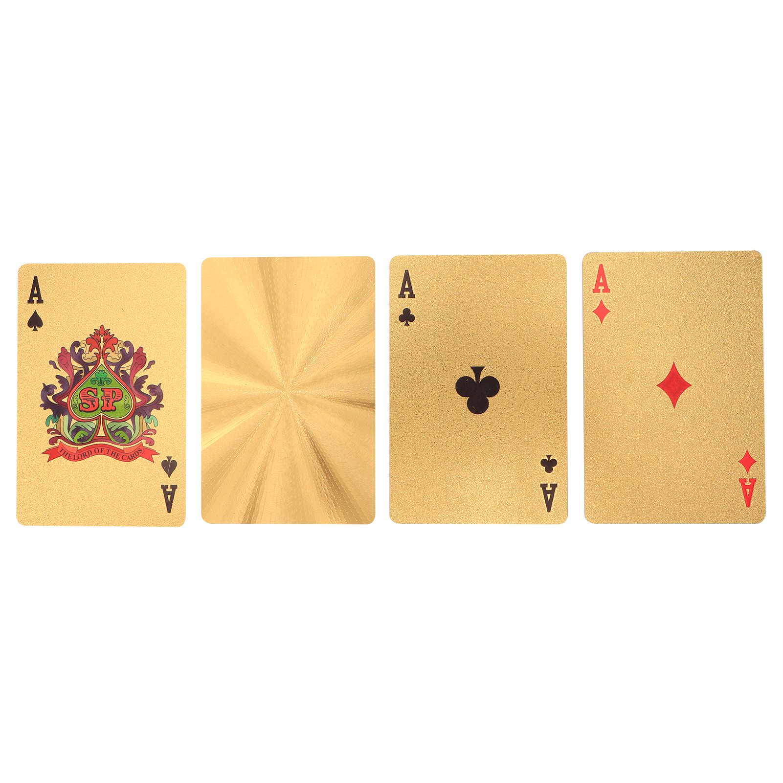 Waterproof Plastic Cards Set with Gold Foil Table Games for Party Beach view 6