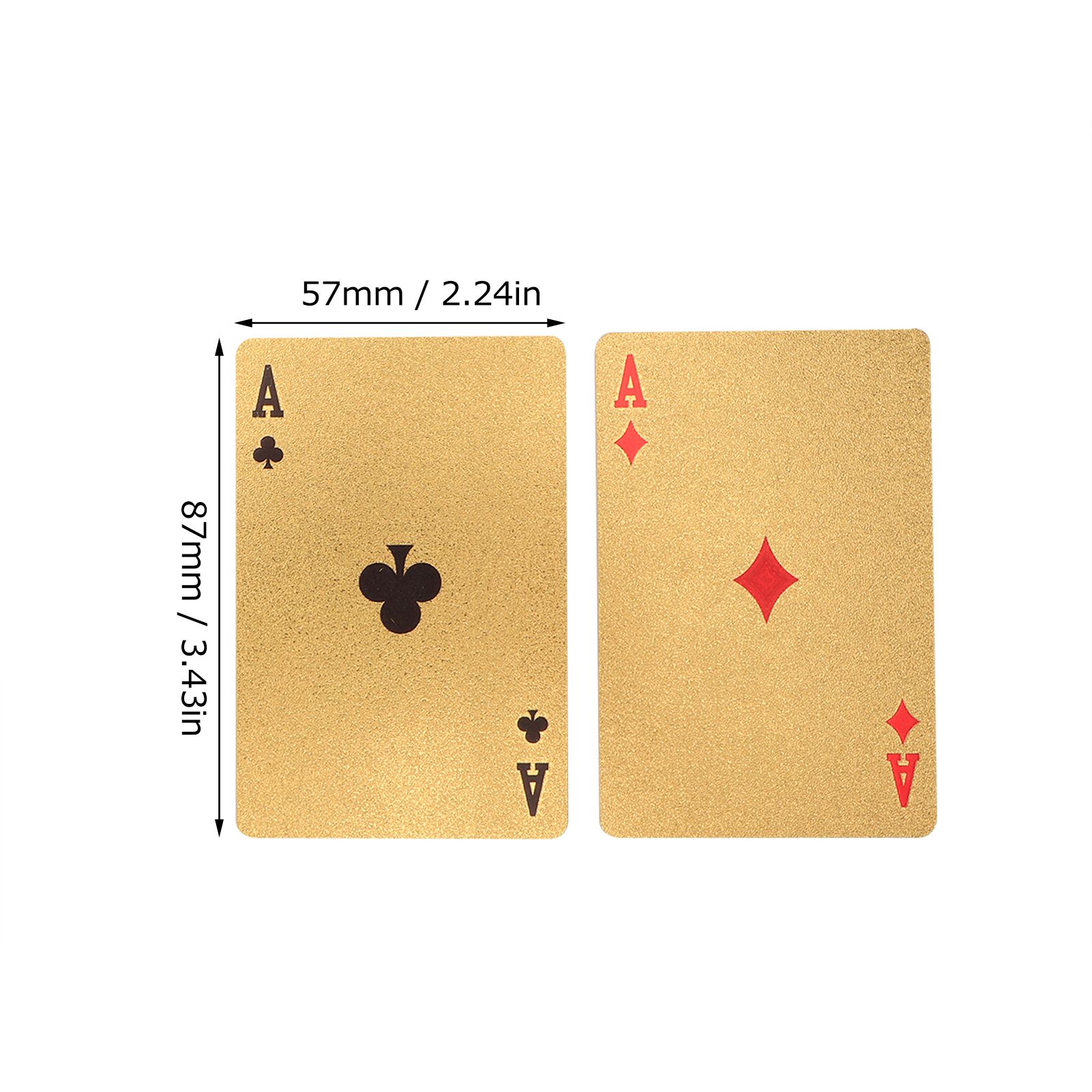 Waterproof Plastic Cards Set with Gold Foil Table Games for Party Beach view 12