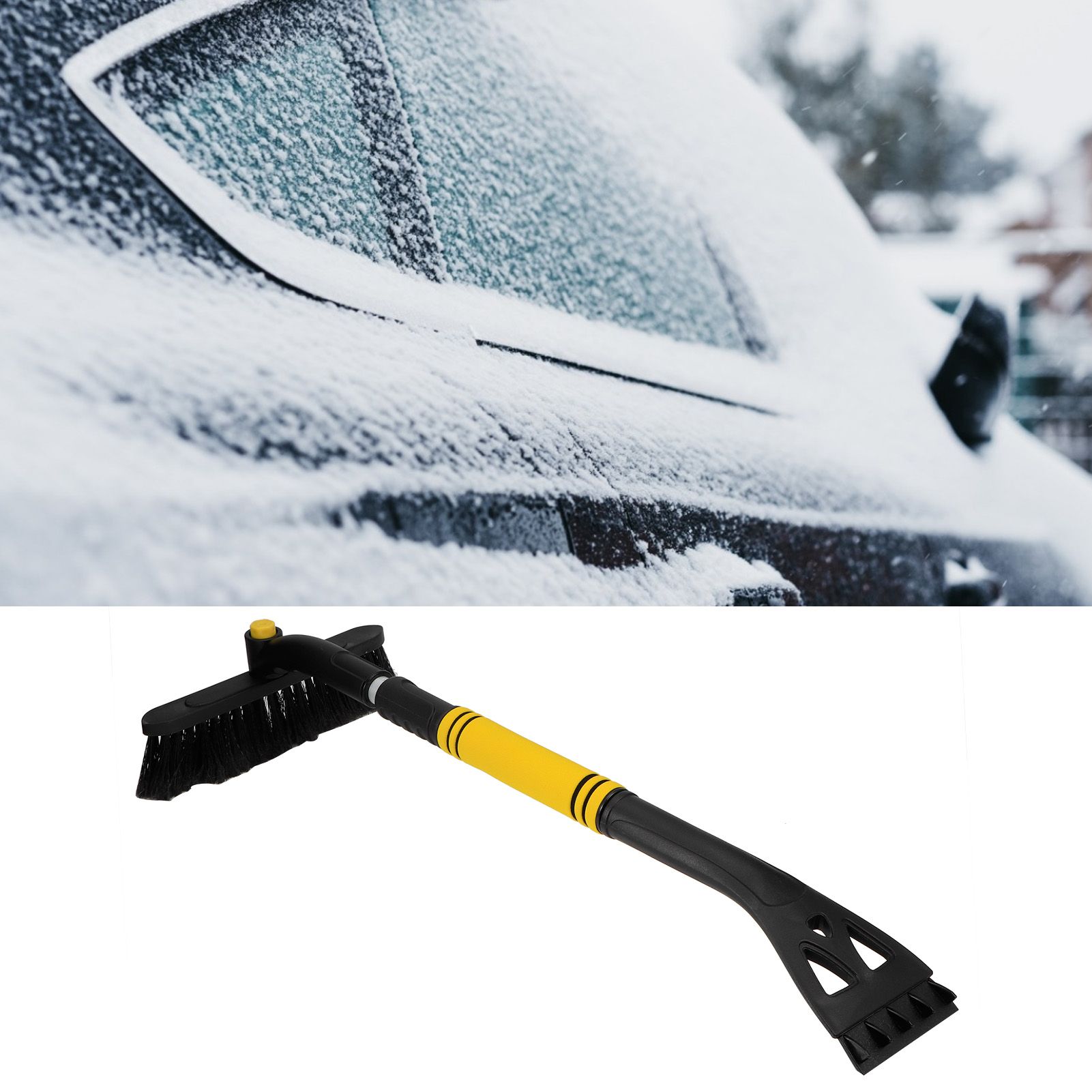3‑in‑1 Multifunction Extendable Car Vehicle Ice Scraper Snow Brush Shovel view 9