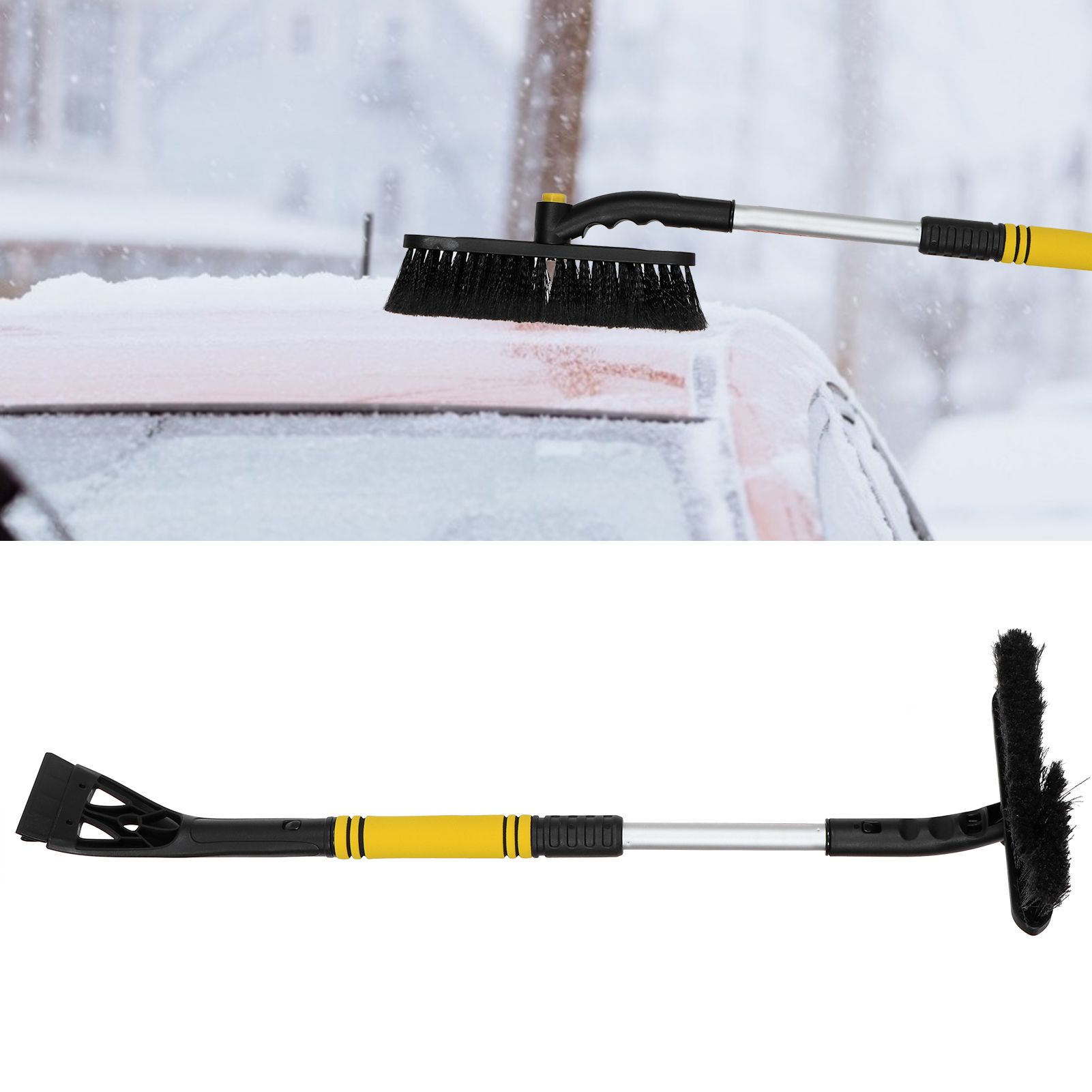 3‑in‑1 Multifunction Extendable Car Vehicle Ice Scraper Snow Brush Shovel view 10