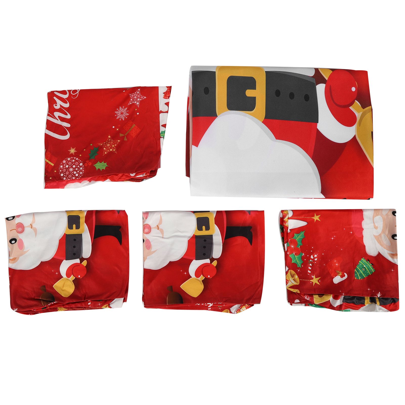 Christmas Tablecloth Chair Covers Set for Home Kitchen Dining Room Festive view 2