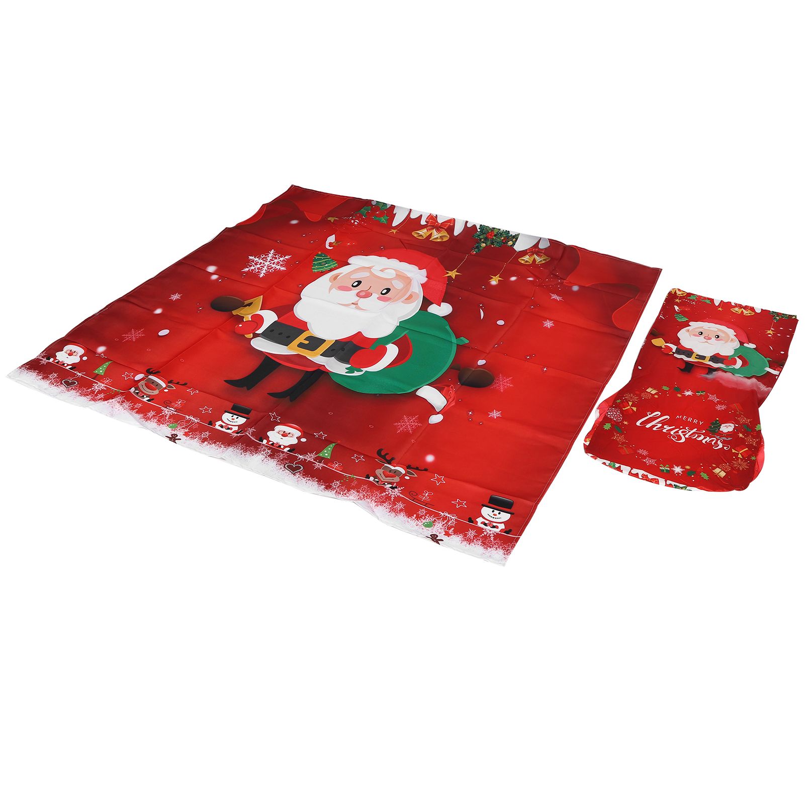 Christmas Tablecloth Chair Covers Set for Home Kitchen Dining Room Festive view 4