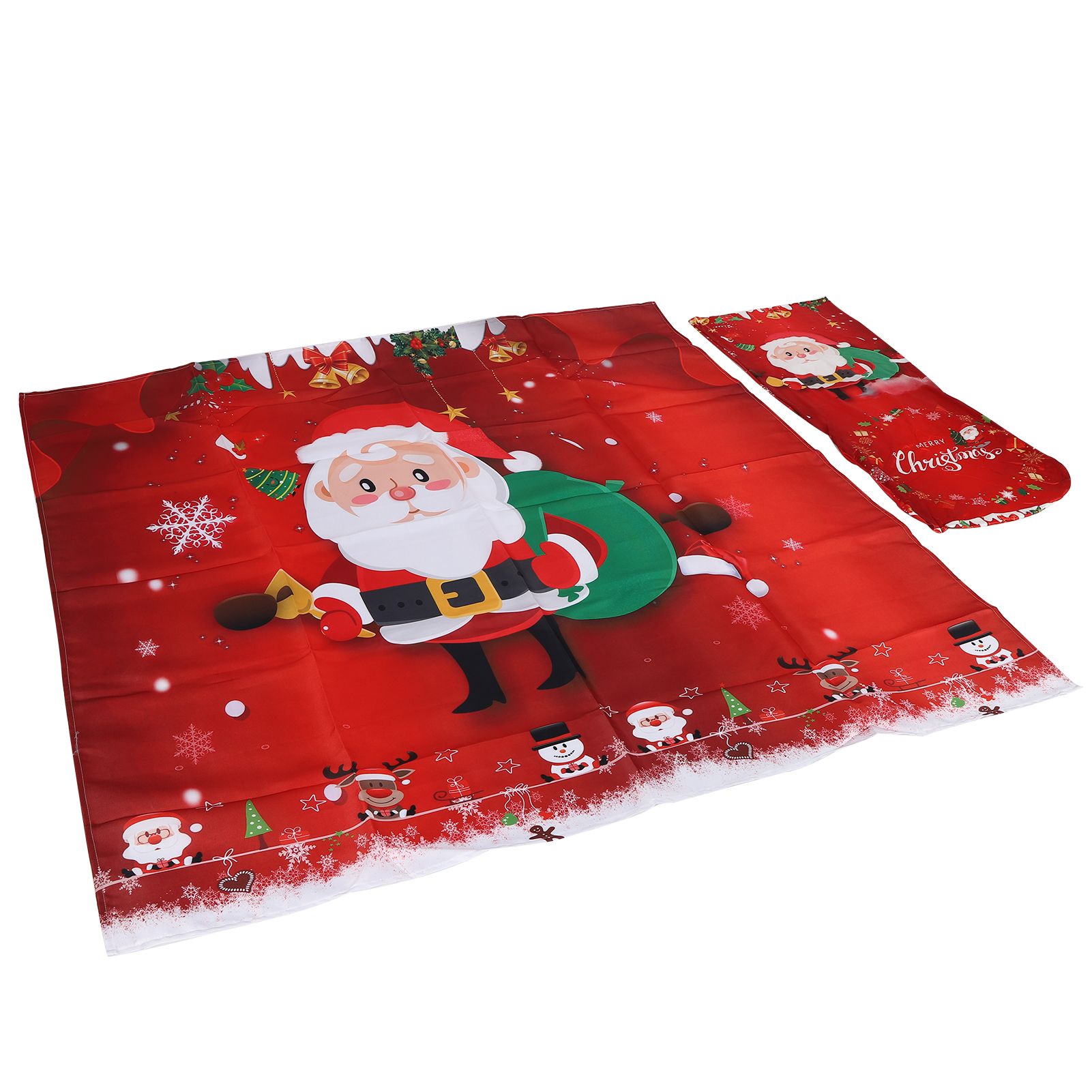Christmas Tablecloth Chair Covers Set for Home Kitchen Dining Room Festive view 8