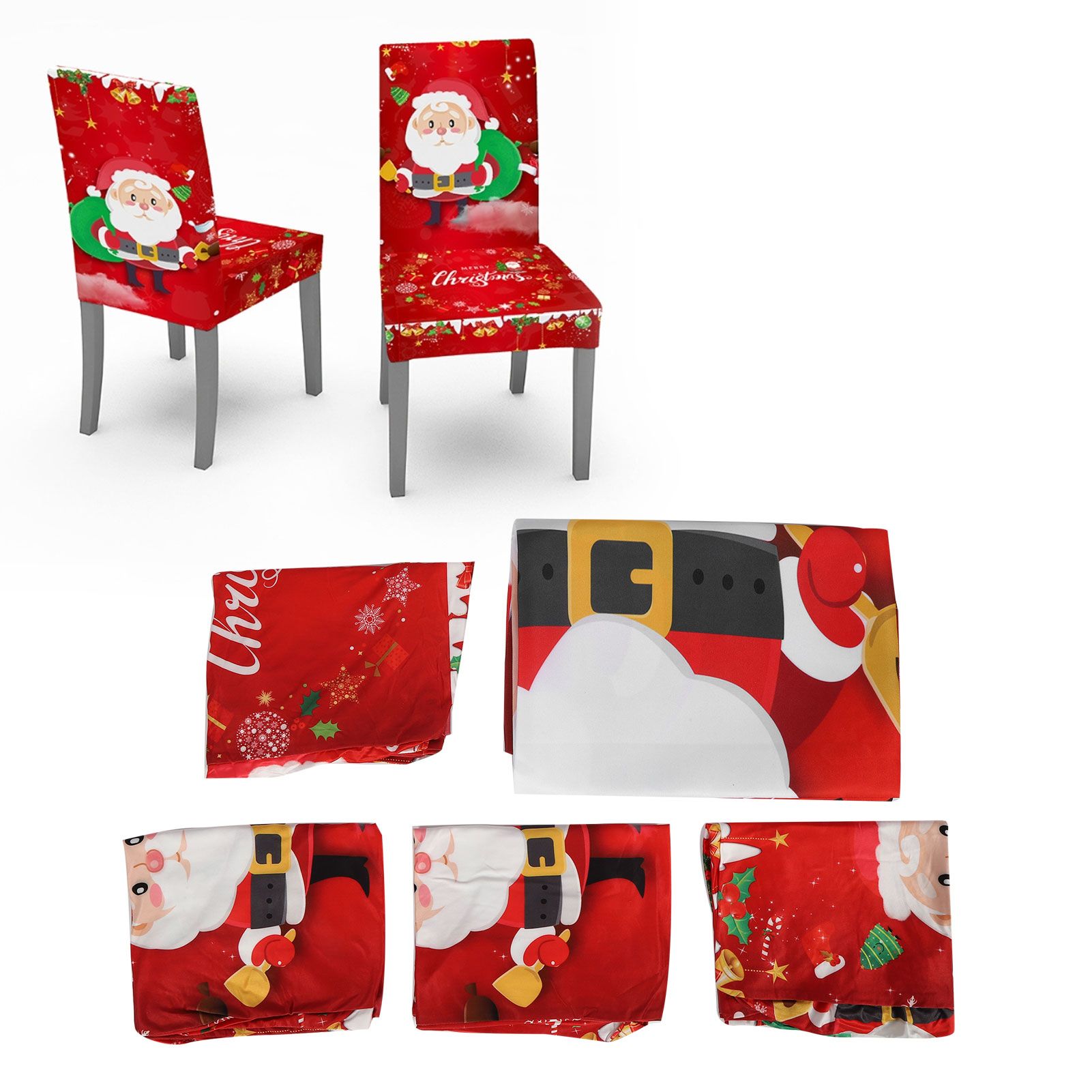 Christmas Tablecloth Chair Covers Set for Home Kitchen Dining Room Festive view 9